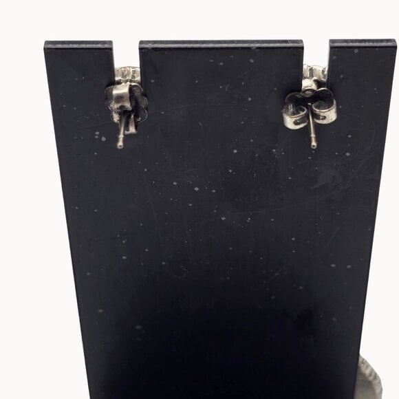 Whimsigoth Punk VTG Retro Style Teardrop Silver Emerald Green Tone Boho Earrings - Picture 5 of 7